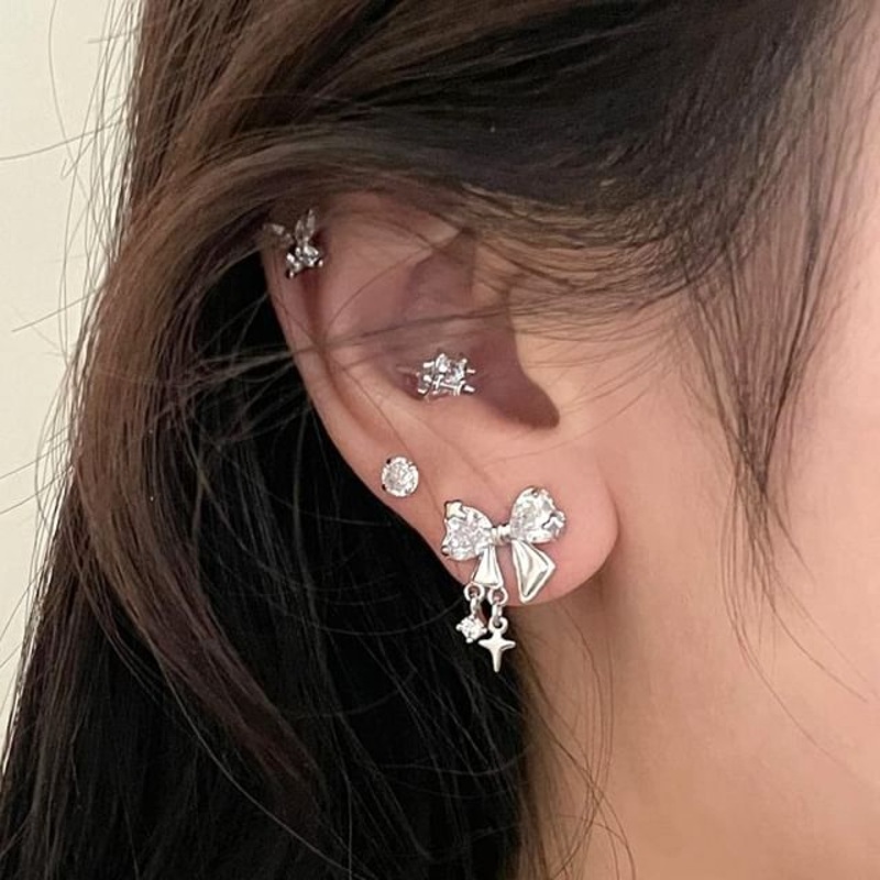 4: of Set Earring Rhinestone Stud