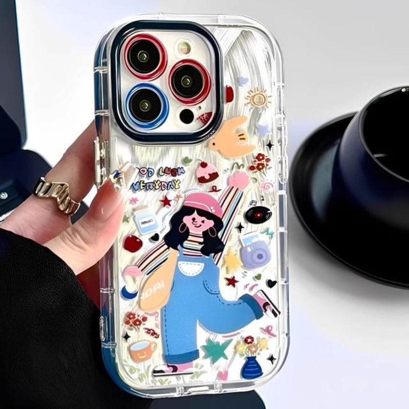Case Phone Print Girl|Transparent|iPhone 12|iPhone 12 Pro Max|iPhone 13|iPhone 13 Pro|iPhone 13 Pro Max|iPhone 14|iPhone 14 Pro|iPhone 14 Pro Max|iPhone 15|iPhone 15 Pro|iPhone 15 Pro Max