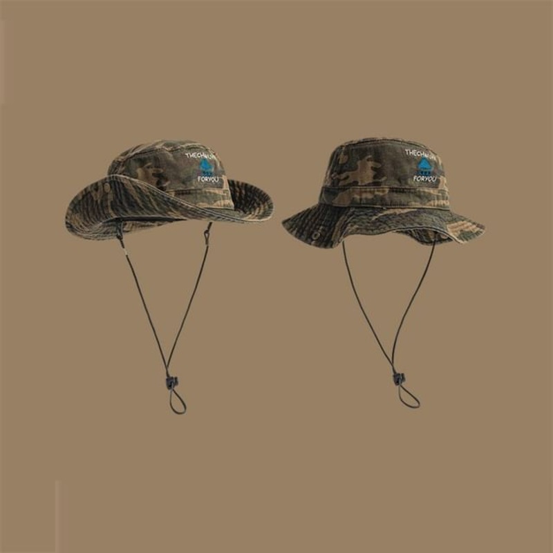 Sun Print Hat Camo Drawstring