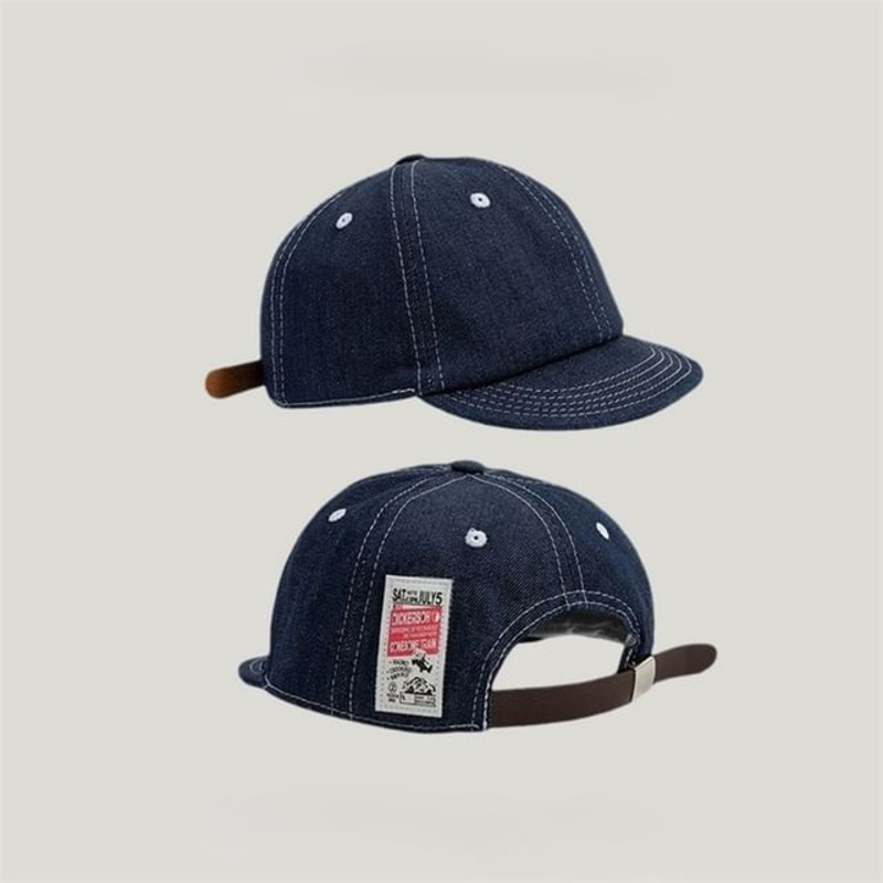 Denim Applique Cap Baseball|N484 – Black|N484 – Denim Blue|N484 – Red|One Size