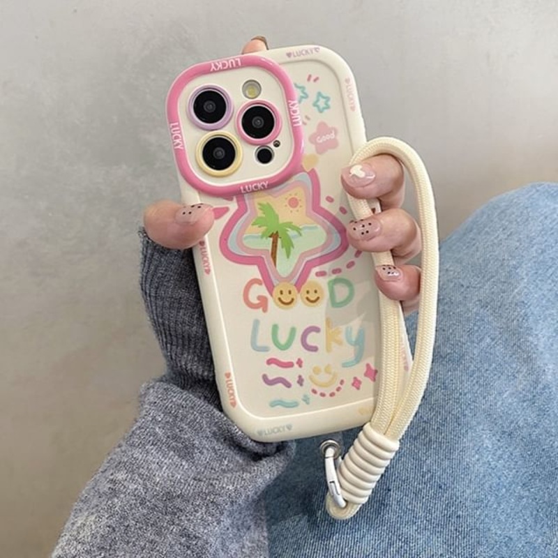 / Star Smiley Phone Case Set Strap