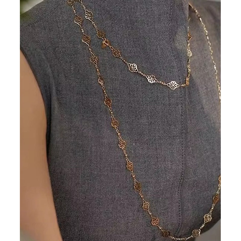 Hollow Beautiful Overgild Gold Copper Out Carving Necklace