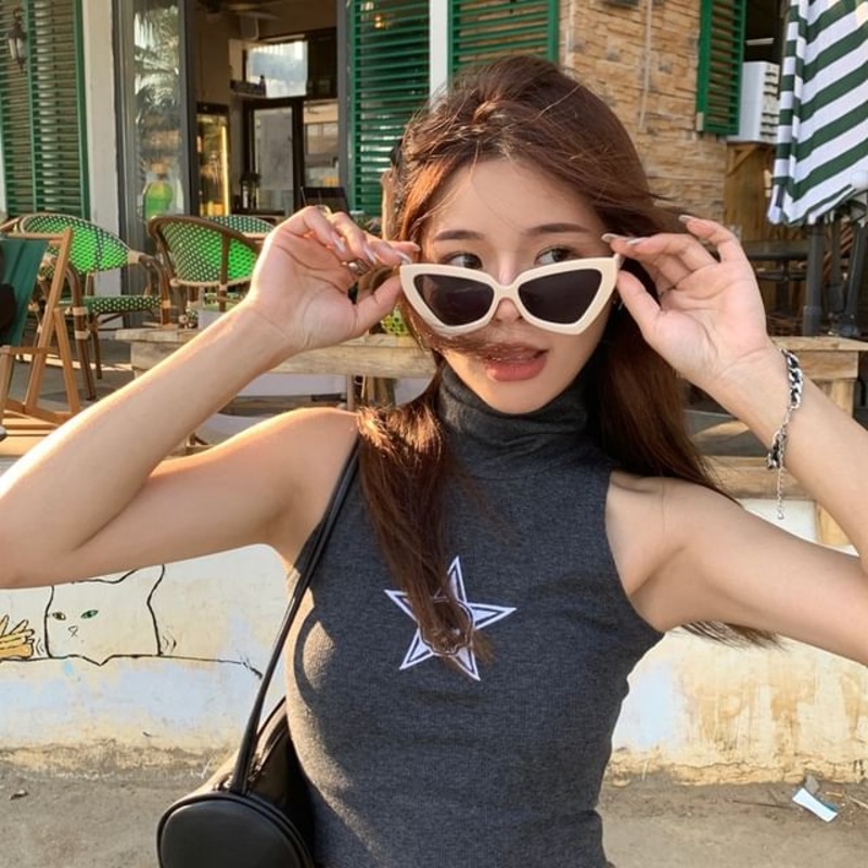 Oversized Sunglasses Cat-Eye|Black|Brown|White|One Size