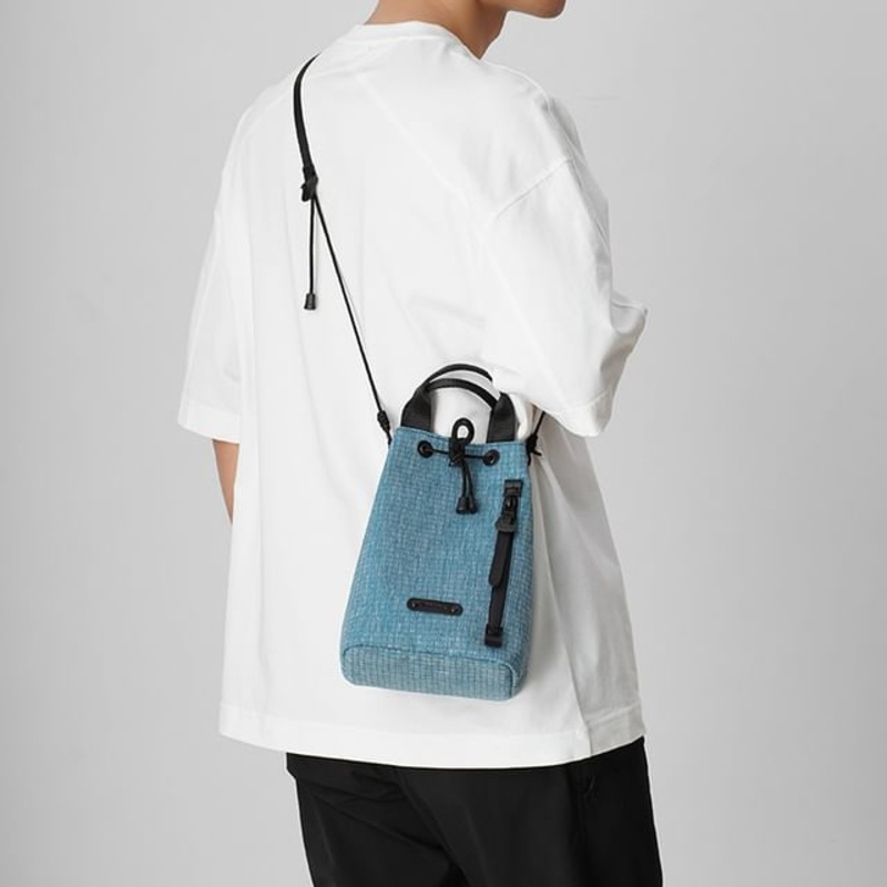 Bag Drawstring Nylon Bucket|Black|Gray Blue|Green|Navy Blue|Tangerine|One Size