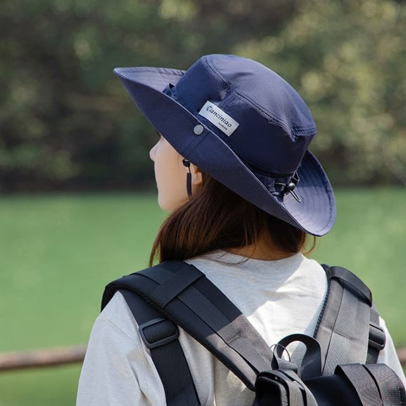 Boonie Lettering Hat Applique|Black|Dark Gray|Khaki|Navy Blue|White|M
