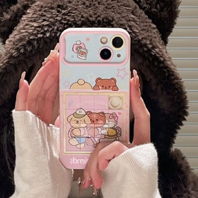Cartoon Animal Case Phone|Pink|iPhone 12|iPhone 12 Pro Max|iPhone 13|iPhone 13 Pro|iPhone 13 Pro Max|iPhone 14|iPhone 14 Pro|iPhone 14 Pro Max|iPhone 15|iPhone 15 Pro|iPhone 15 Pro Max