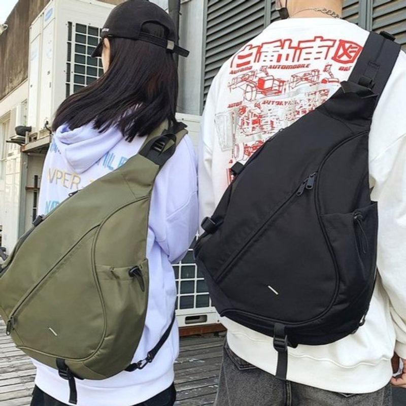 Sling Bag Multi-Pocket|Black|Dark Blue|Gray|Green|One Size