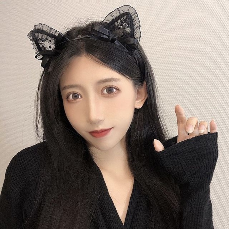 Headband Ear Lace Cat