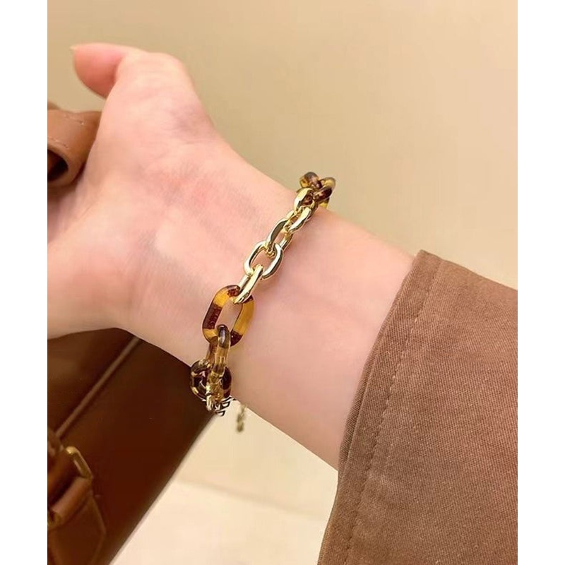 Patchwork Bracelet Overgild Fashion Leopard Charm Metal