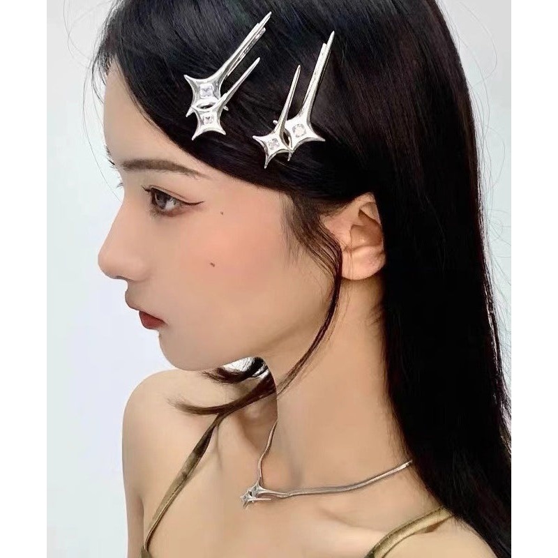 Zircon Star Hairpin Silk Alloy Metal Original