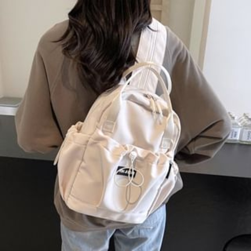 Bag Plain Lettering Sling|Black|Blue|Khaki|Off-White|One Size