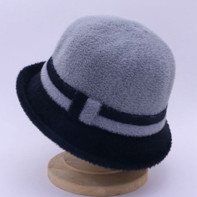 Tone Two Cloche Hat|Gray & Black|M