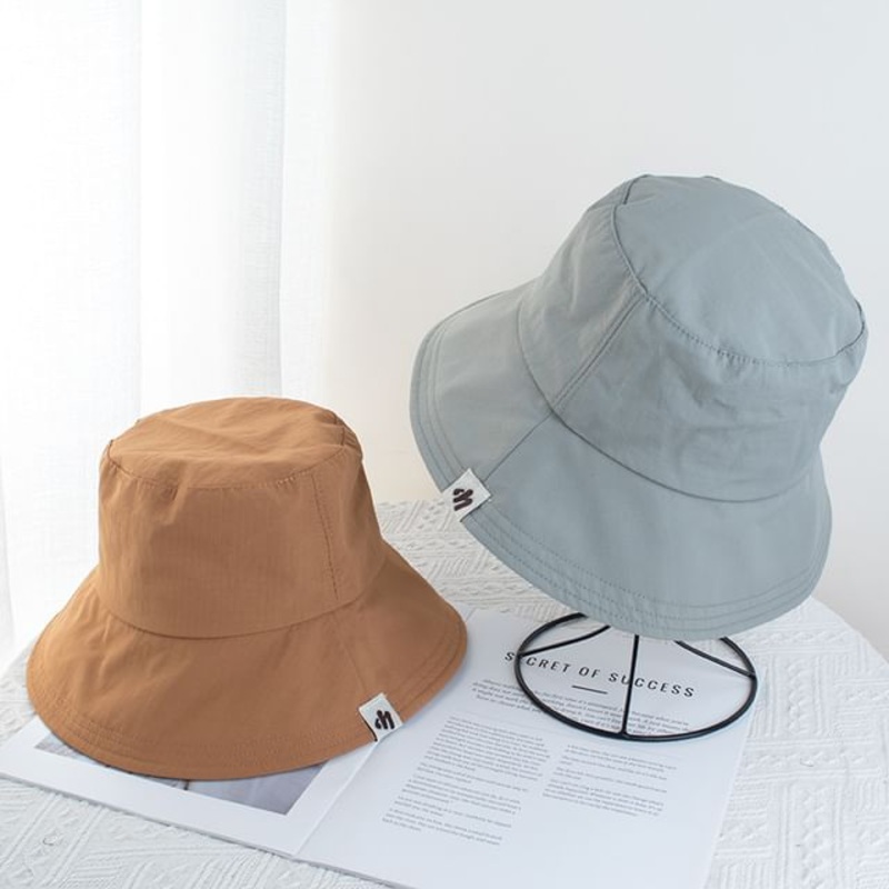 Applique Bucket Hat|Beige|Black|Caramel|Grayish Blue|Khaki|One Size