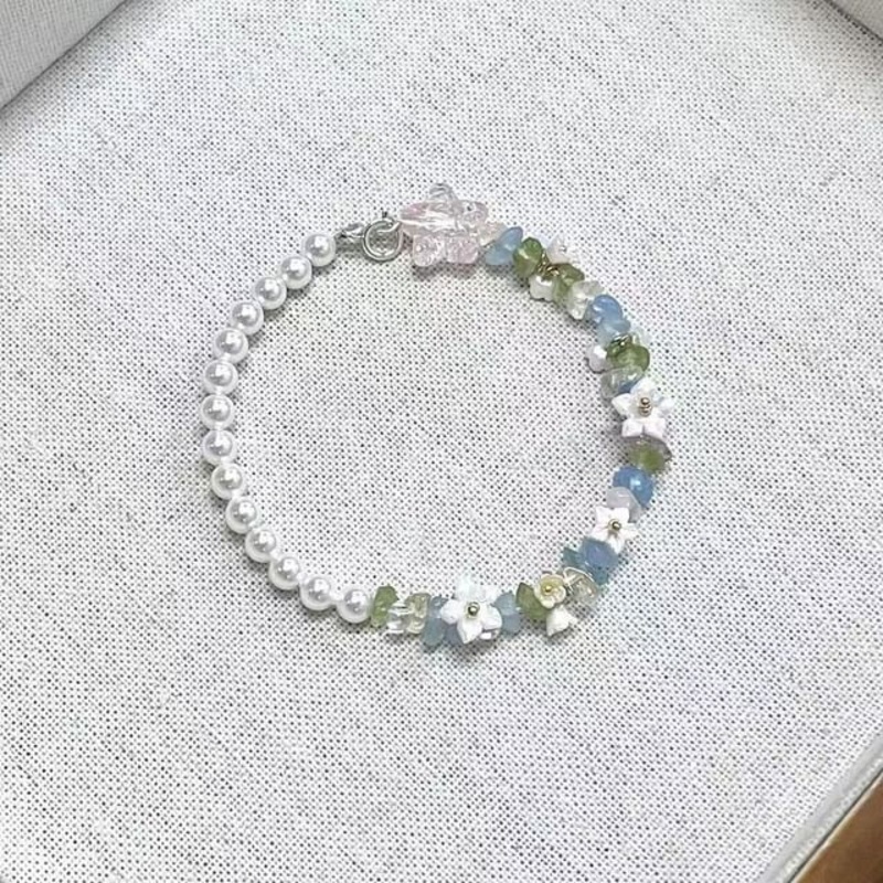 Star Faux Bracelet Floral Pearl