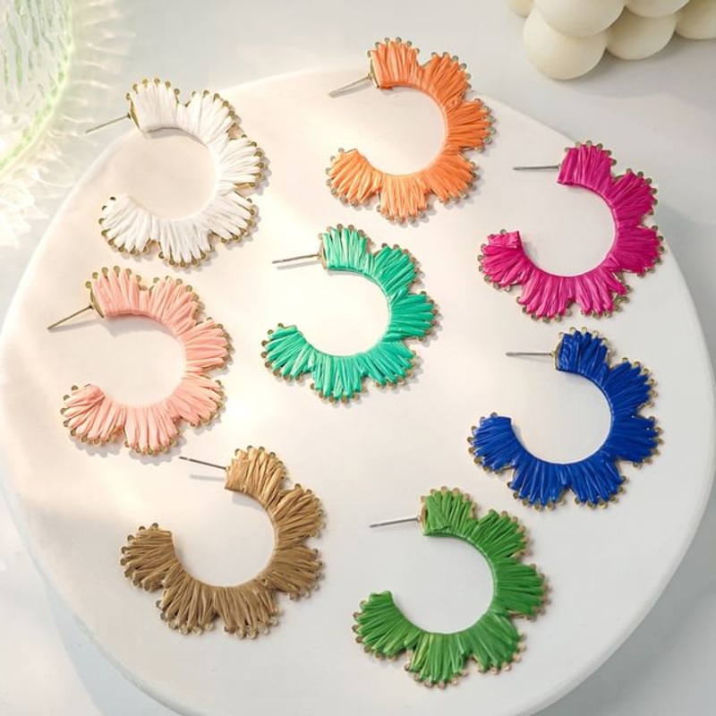 Floral Open Hoop Earring|1 Pair – E6085-1 – Blue|1 Pair – E6085-2 – White|1 Pair – E6085-3 – Rose Pink|1 Pair – E6085-4 – Yellow|1 Pair – E6085-5 – Pink|1 Pair – E6085-6 – Tangerine|1 Pair – E6085-7 – Cyan|1 Pair – E6085-8 – Coffee|1 Pair – E6085-9 – Gree