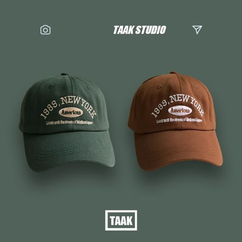 Lettering Baseball Cap|Black|Coffee|Green|Khaki|Navy Blue|White|Wine Red|One Size