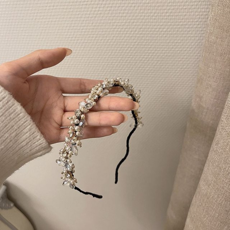 Faux Headband Crystal Pearl