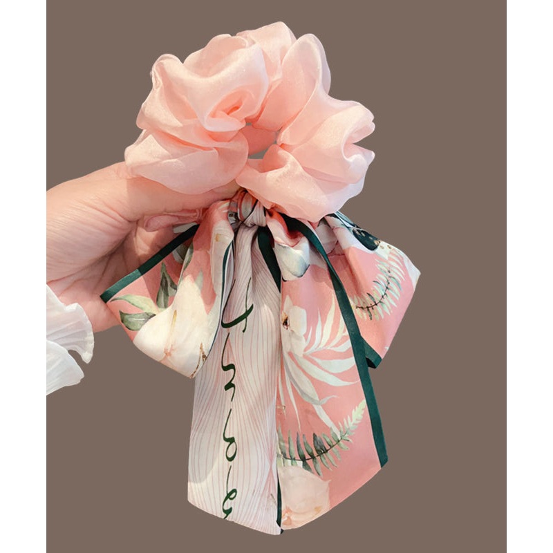 Chiffon Pink Bow Ribbon Cute Hairpin