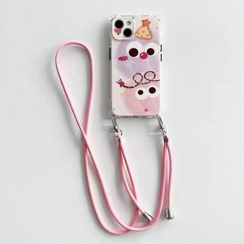 / Set Cartoon Lanyard Case Phone