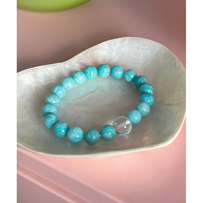 Simple Amazonite Beads Blue Bracelet